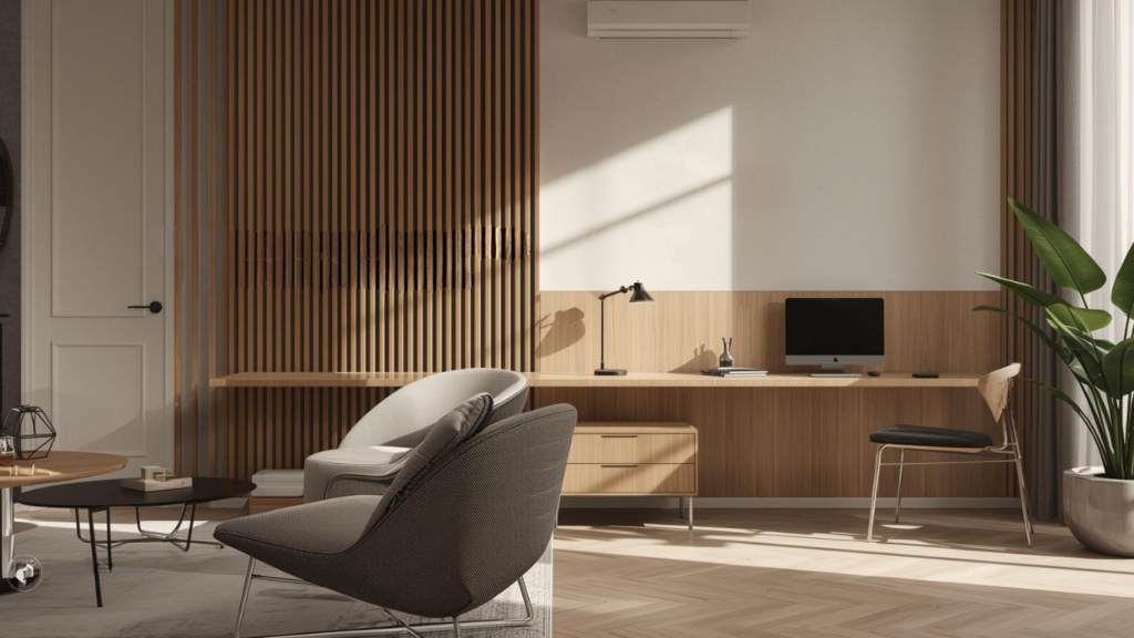 A custom living room interior