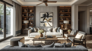 Luxury custom living room interior