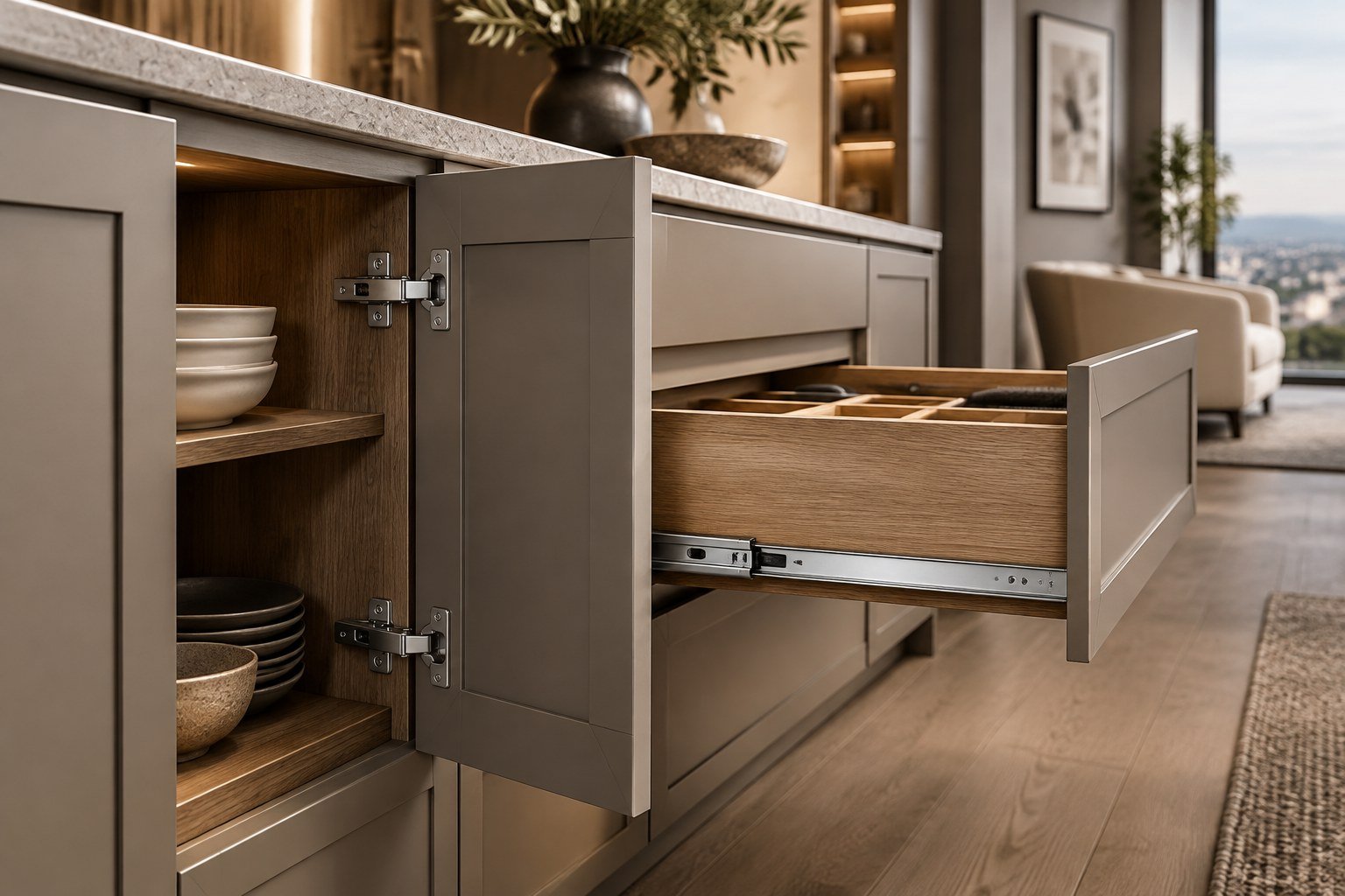 How to Choose Hinges and Drawer Slides for Custom Cabinets